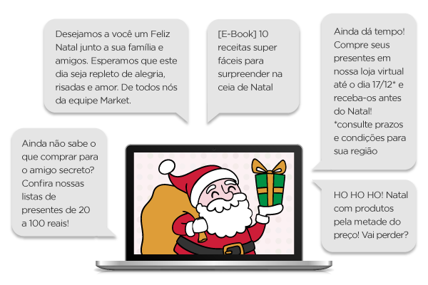Exemplos de Mensagens de Natal Para Enviar Por E-mail Marketing